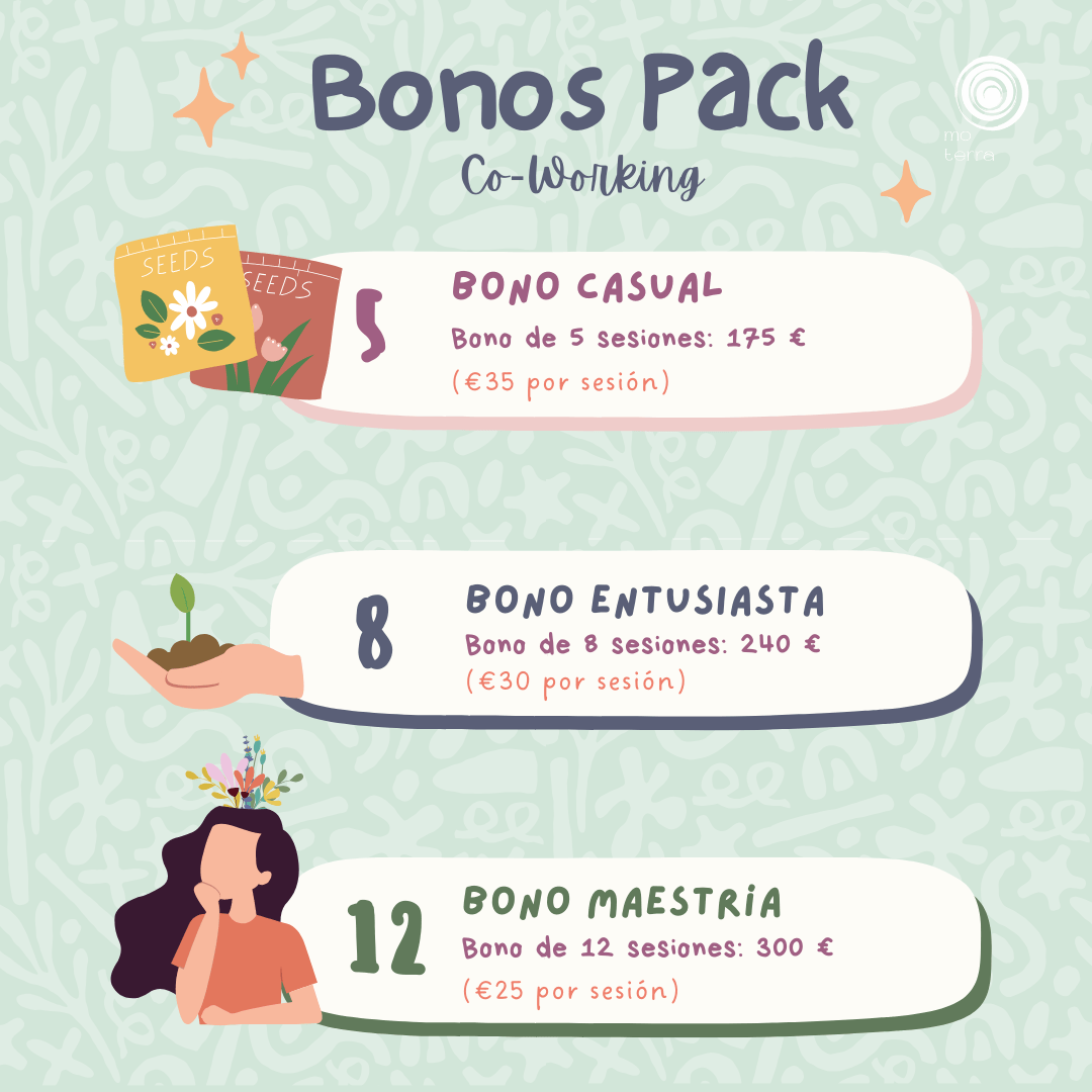 Bonos Sesiones Co - Working - Mo Terra Pottery