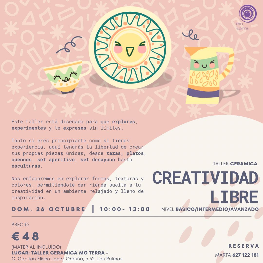 Creatividad libre **Octubre** - Mo Terra Pottery