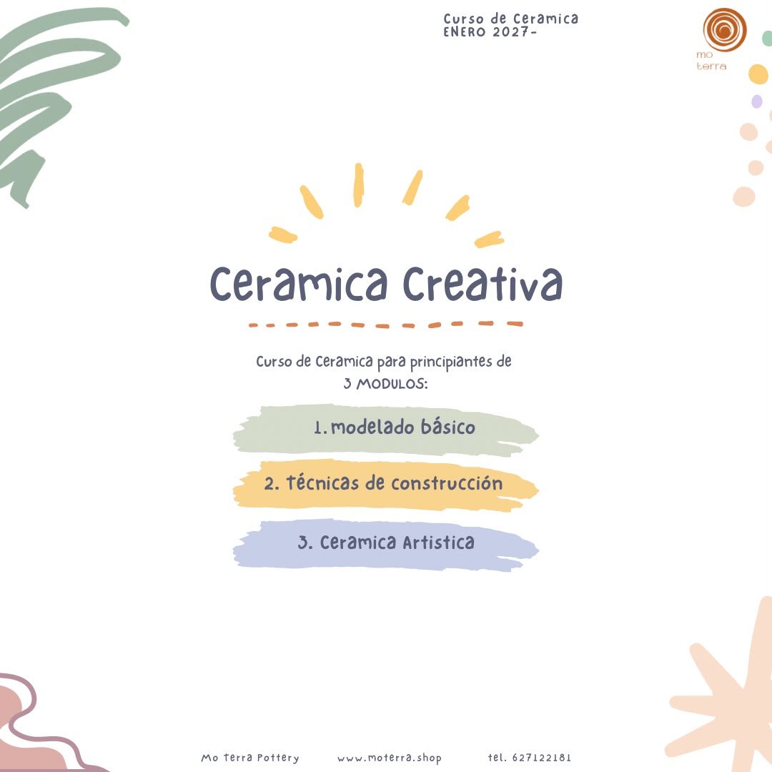 Curso de Cerámica Creativa - Enero 2027 - Mo Terra Pottery