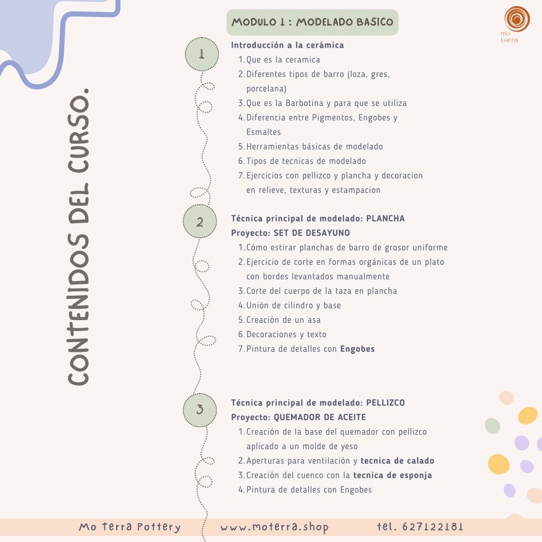 Curso de Ceramica **Enero 2026** - Mo Terra Pottery