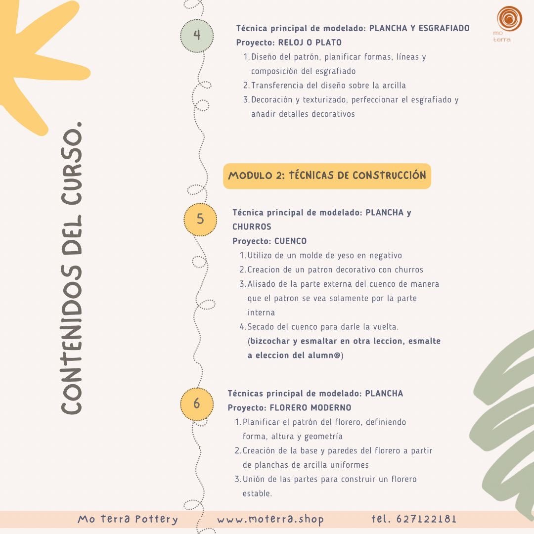Curso de Ceramica **Enero 2026** - Mo Terra Pottery