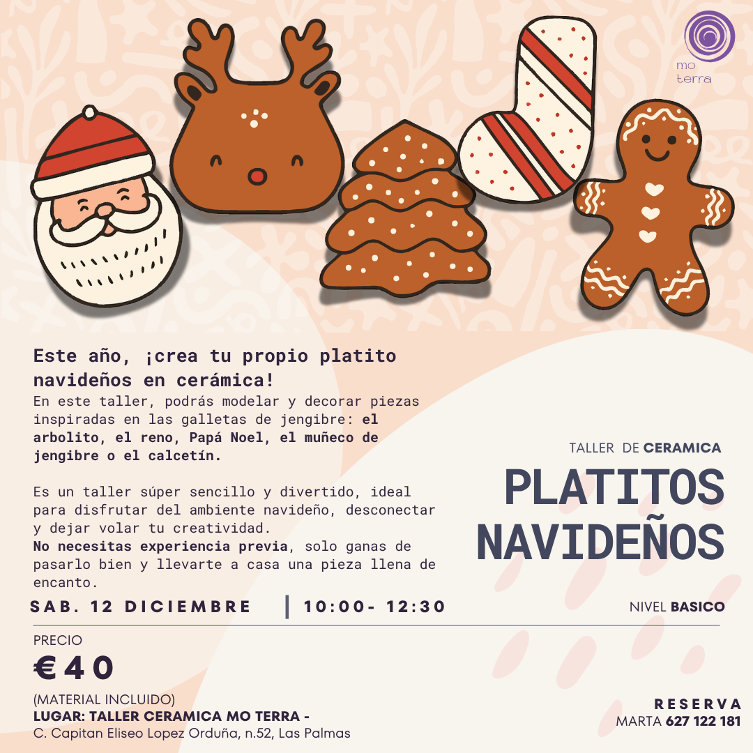 Taller PLATITOS NAVIDEÑOS ** Diciembre **