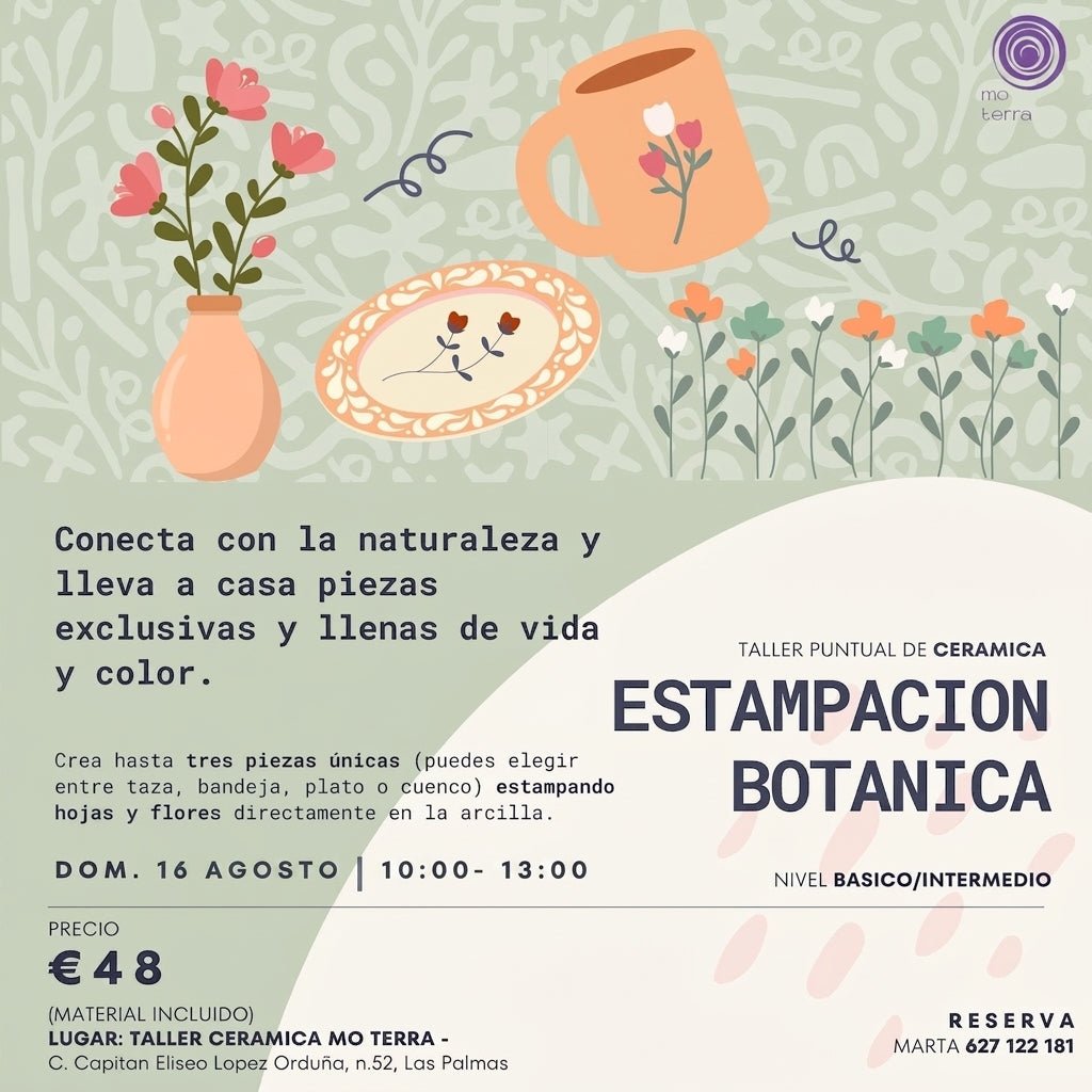 Estampacion Botanica ** Agosto ** - Mo Terra Pottery