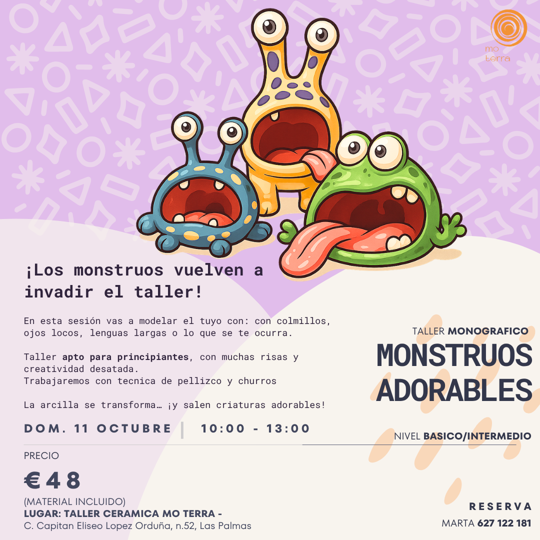 Taller MONSTRUOS ADORABLES ** Octubre **