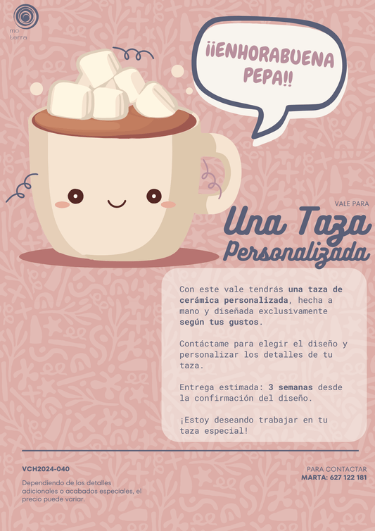 Vale Taza Personalizada - Mo Terra Pottery