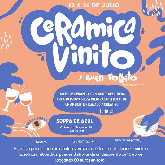 🌟 Estoy emocionada de invitarles a dos talleres de cerámica únicos en julio en Soppa de Azul. 🎨✨