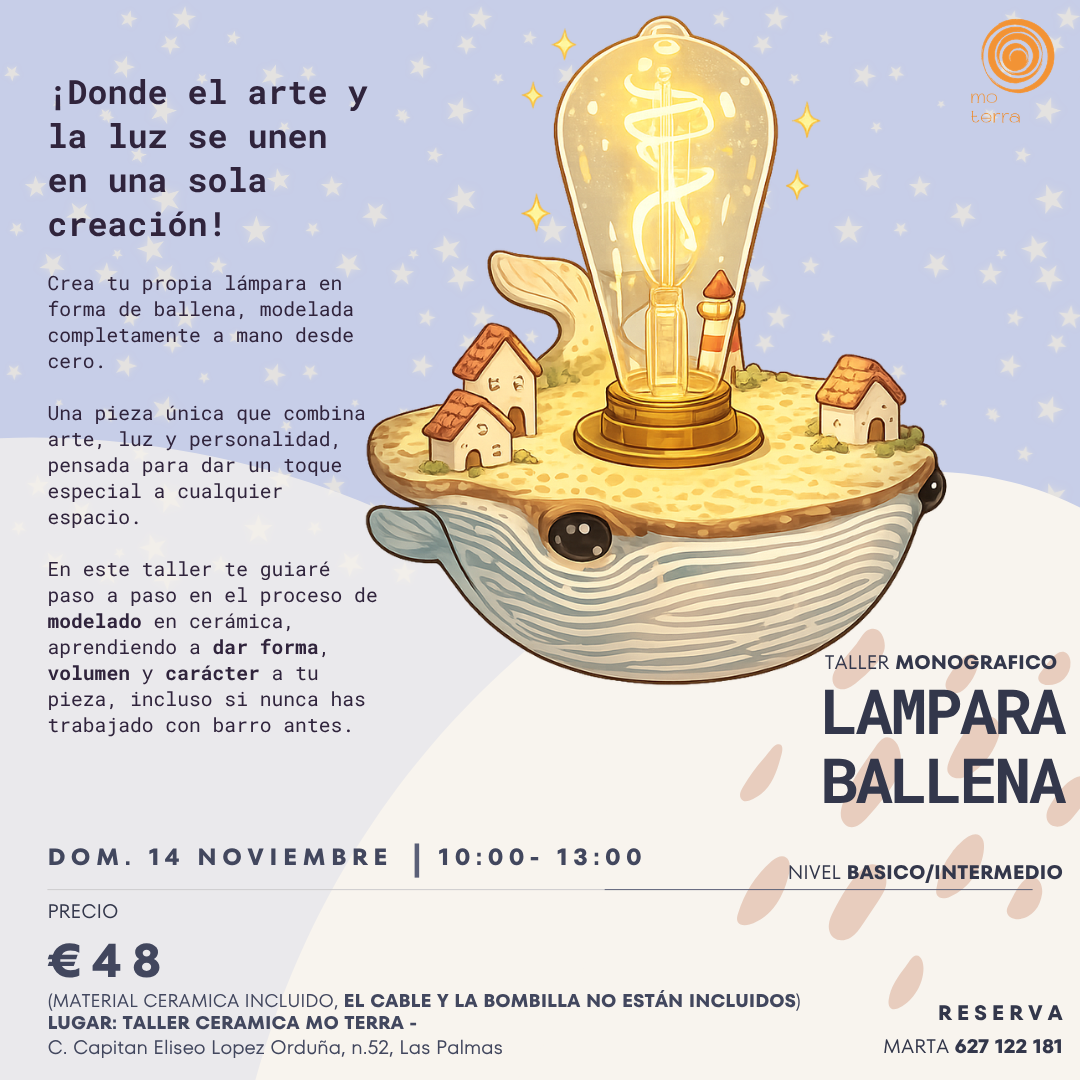 Taller Lampara Ballena ** Noviembre **