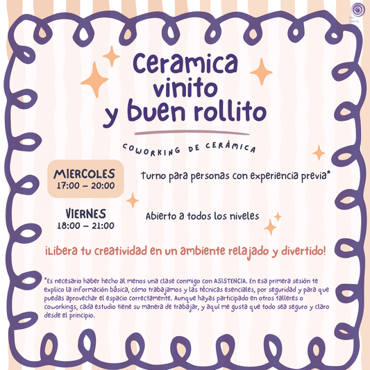 Cerámica, Vinito y Buen Rollito - MIERCOLES - Mo Terra Pottery