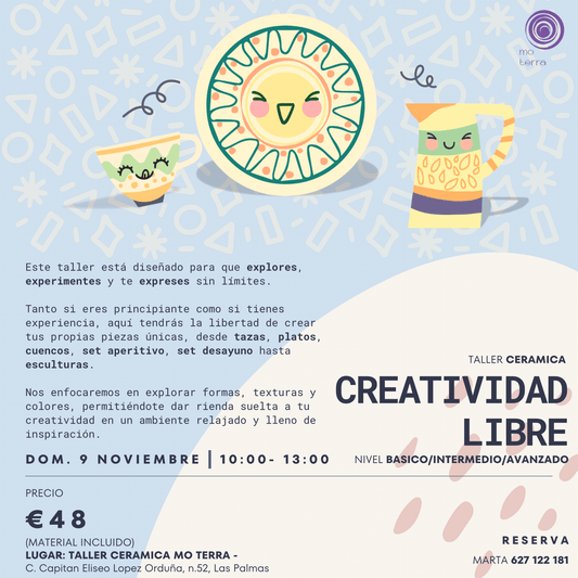 Creatividad libre **Noviembre** - Mo Terra Pottery