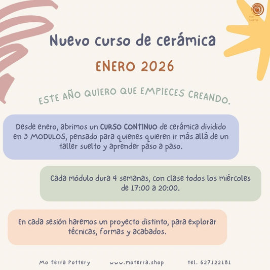 Curso de Ceramica **Enero 2026** - Mo Terra Pottery