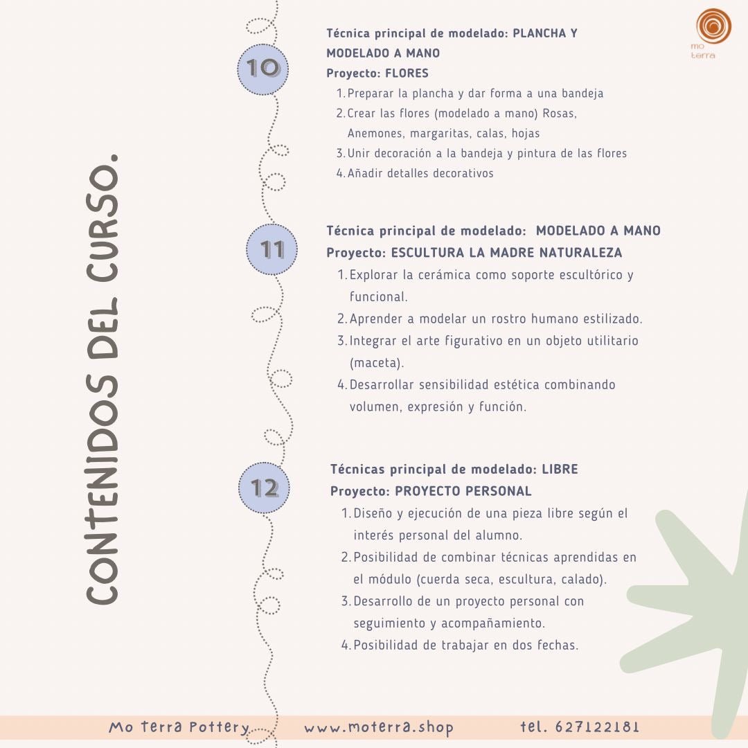 Curso de Ceramica **Enero 2026** - Mo Terra Pottery