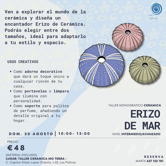 Taller Erizo de Mar ** Agosto ** - Mo Terra Pottery