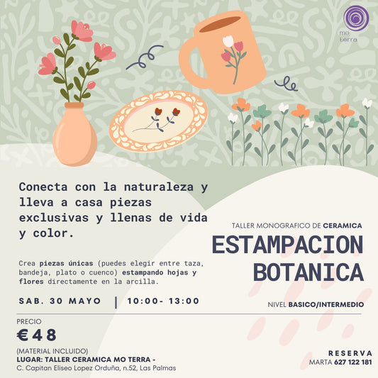 Taller Estampacion Botanica ** Mayo ** - Mo Terra Pottery
