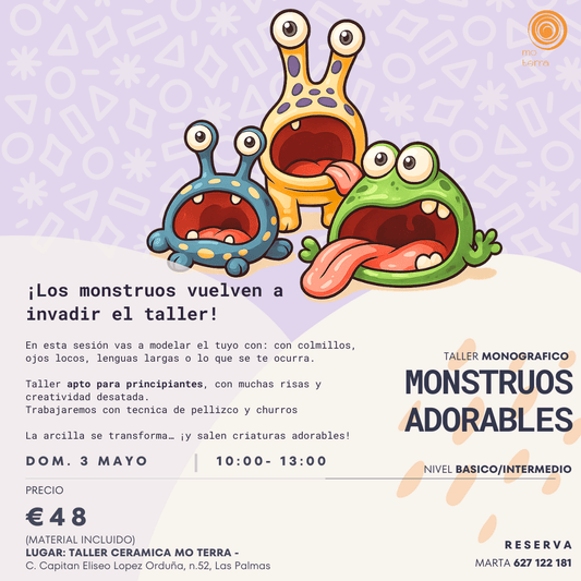 Taller Monstruos Adorables ** Mayo ** - Mo Terra Pottery