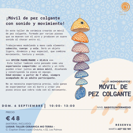 Taller Móvil de pez colgante ** Septiembre ** - Mo Terra Pottery